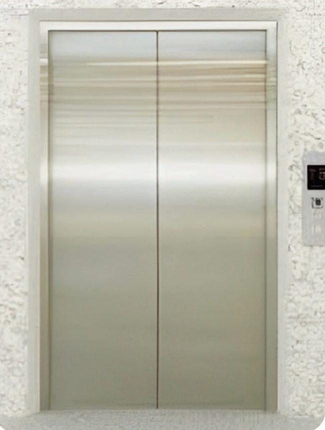 Mild-steel automatic door