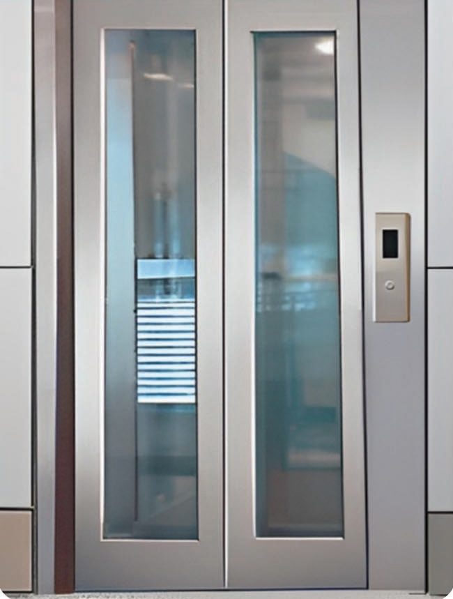 Stainless-steel automatic glass door