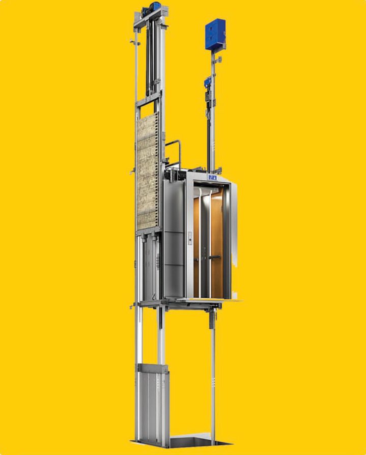 Machine-room-less lift assembly